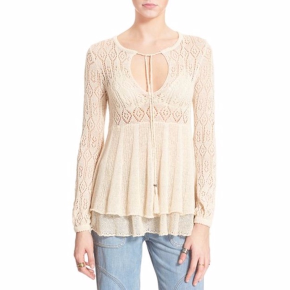 Free People Tops - Free People ‘Angel Days’ Boho Knit Pullover